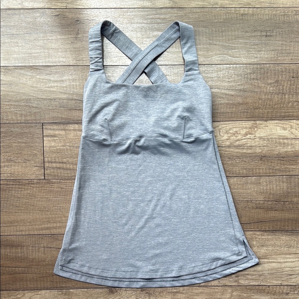 Lululemon Athletica Blue Fitted Asymmetrical Tank Top